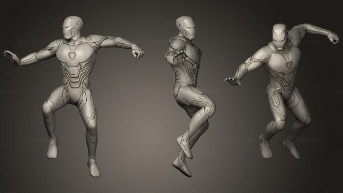 Figurines heroes, monsters and demons (IRON MAN45, STKM_1471) 3D models for cnc